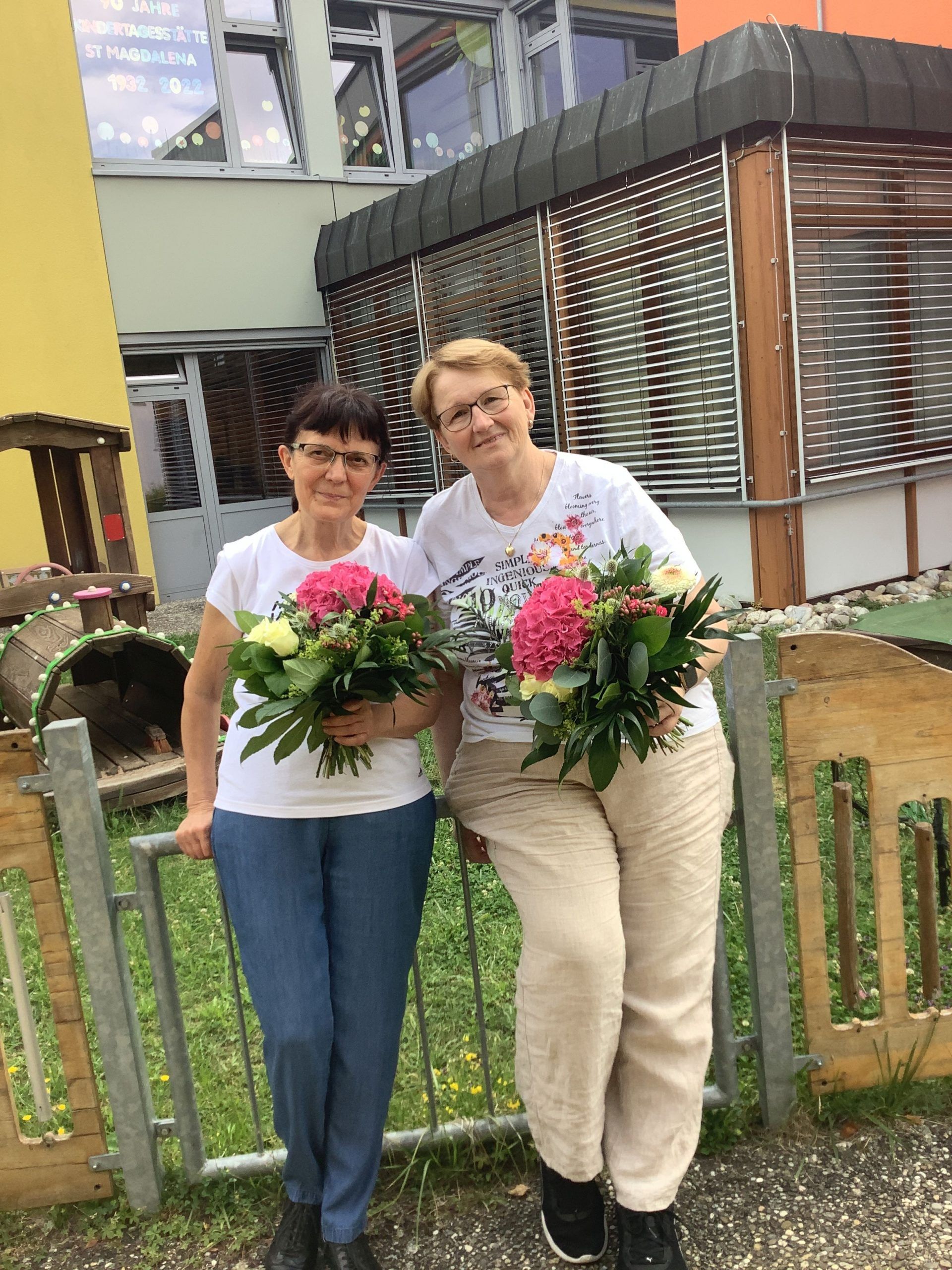 Kindertagesstätte St. Magdalena – Verabschiedung von Gabriele Troger und Klara Varga in den Ruhestand