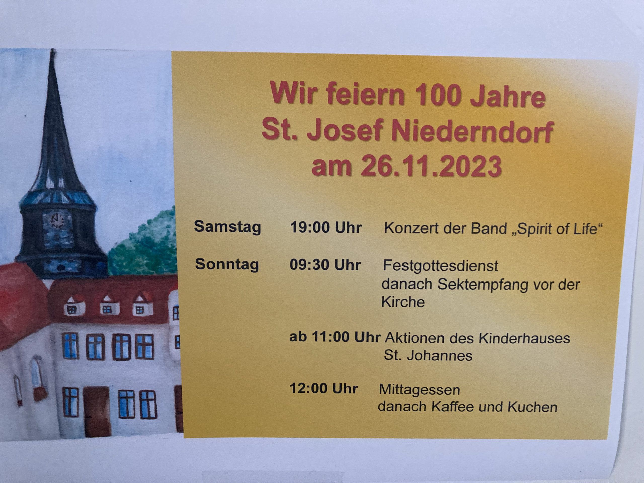 Save the Date: Die Pfarrgemeinde St. Josef Niederndorf feiert